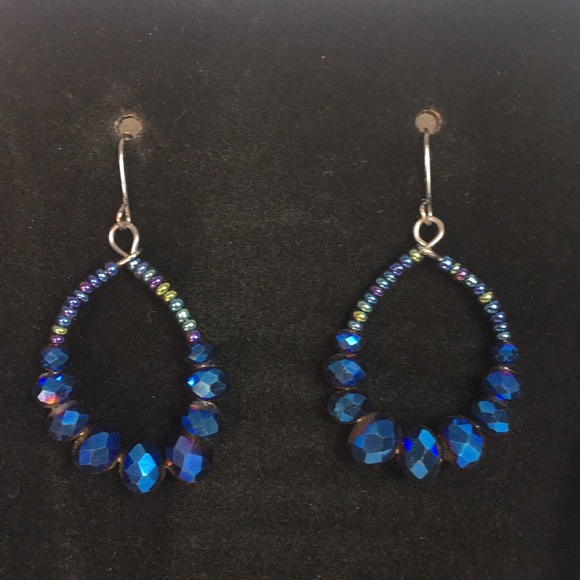 NEW!! GORGEOUS COBALT Necklace & Earrings Set!! - Picture 2 of 4